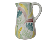 Dzban z terakoty z motywem kwiatowym - 25,5 cm