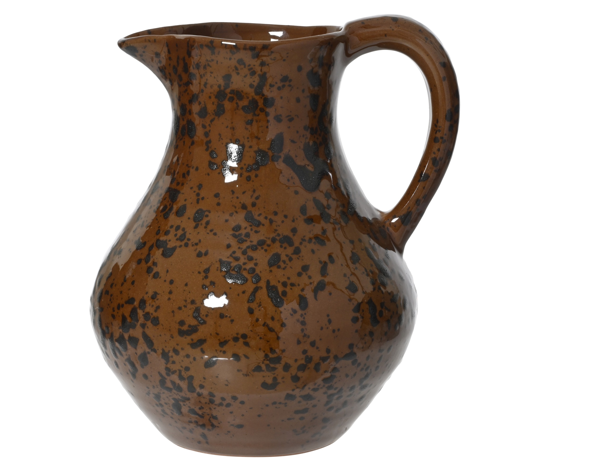 Dzban z terakoty w kropki – brązowy 25 cm