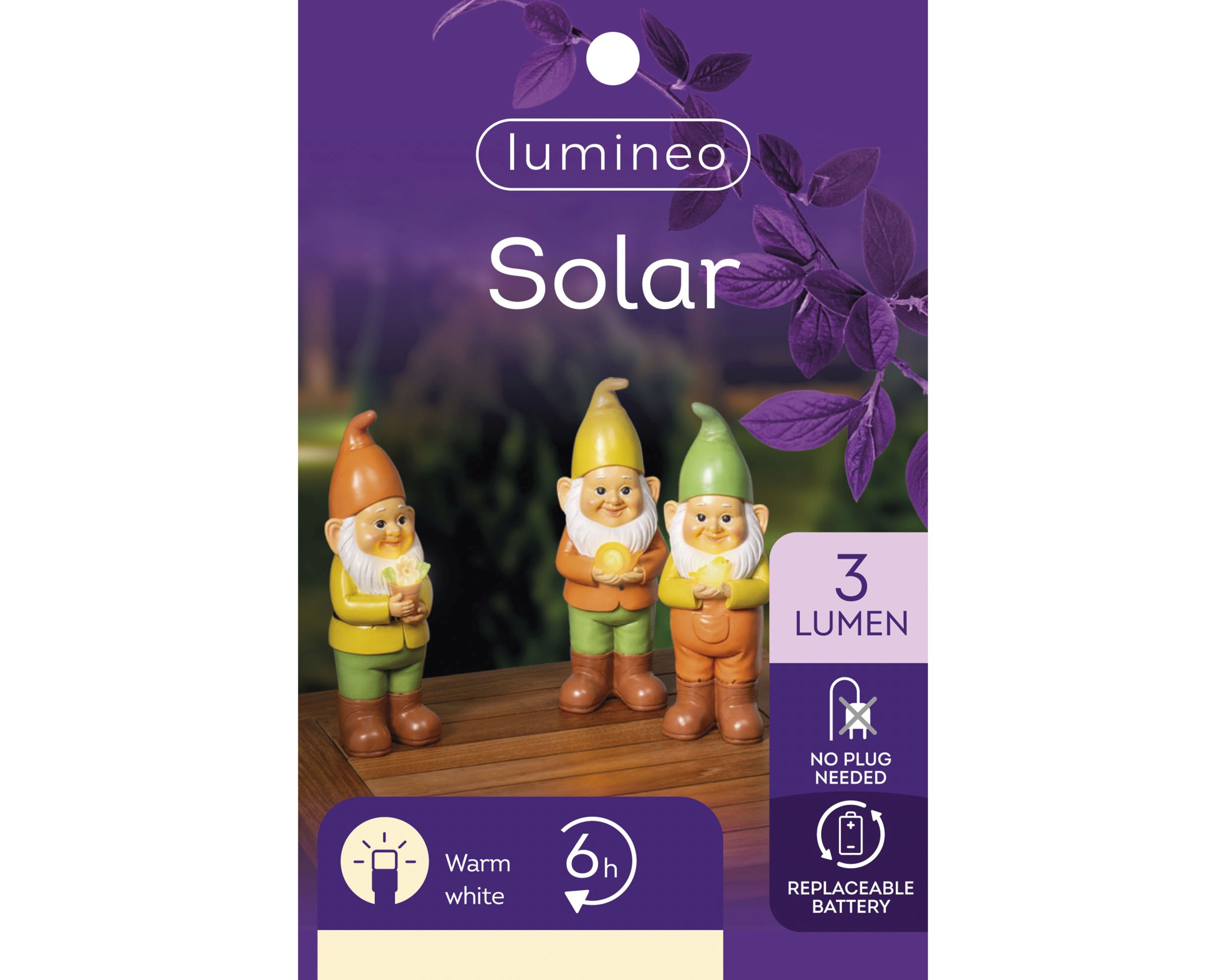Krasnal ogrodowy LED - solarny 28,5 cm