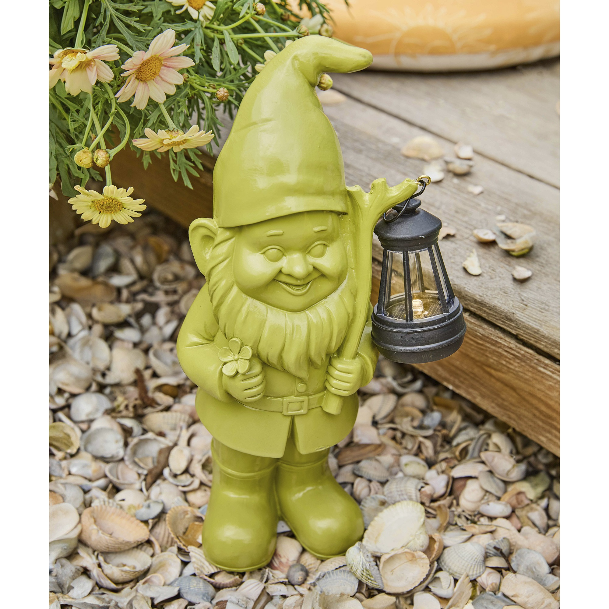 krasnal ogrodowy LED – solarny, 28 cm