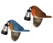 Ptak z lampionem LED – solarny, 19,5 cm