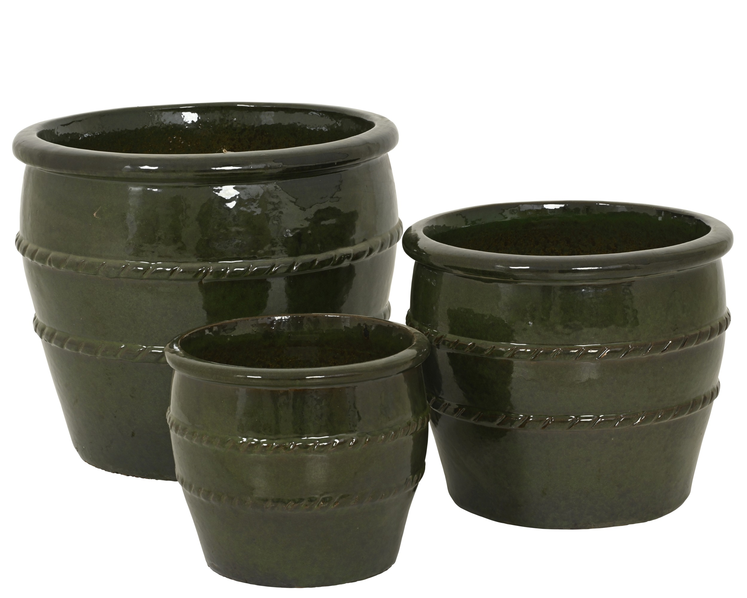 Donica ceramiczna – terakota zielony (różne rozmiary)