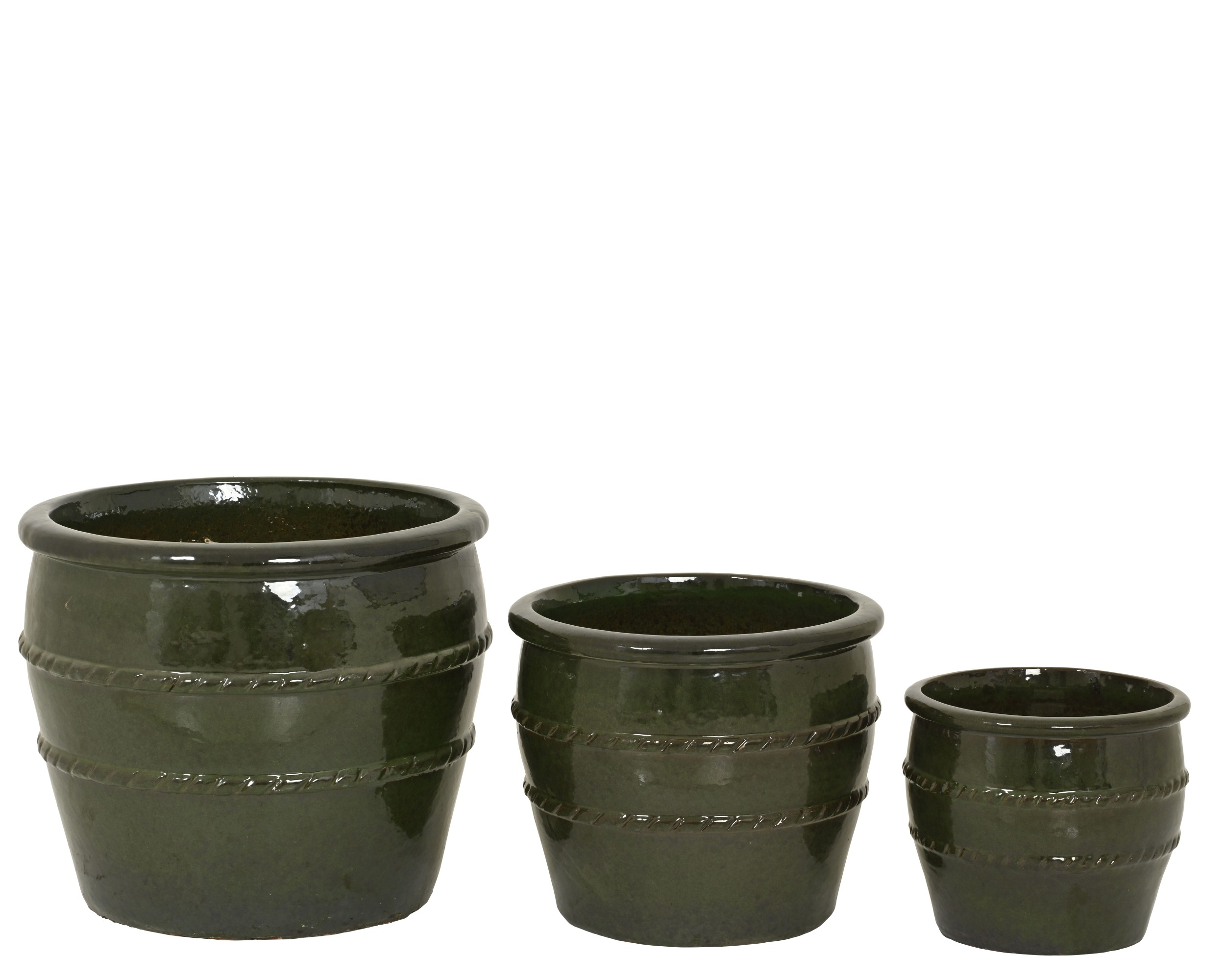 Donica ceramiczna – terakota zielony (różne rozmiary)