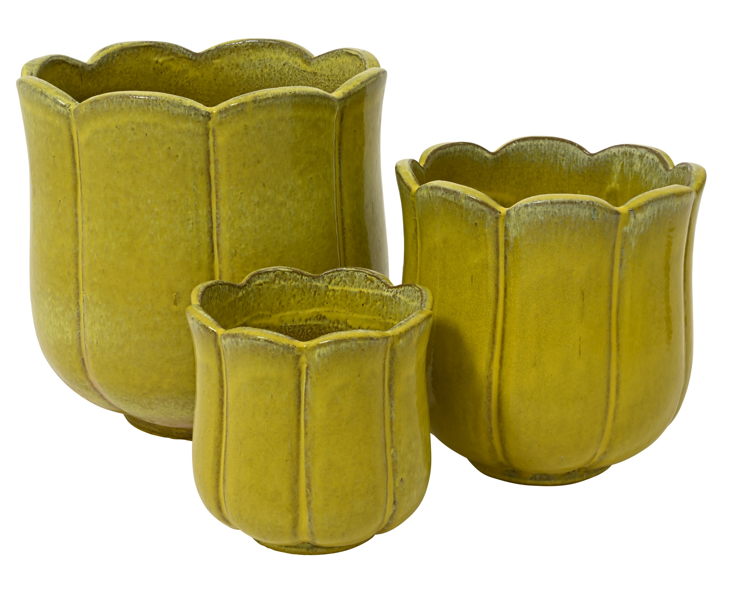 Donica ceramiczna – jasny żółty (1 szt.)