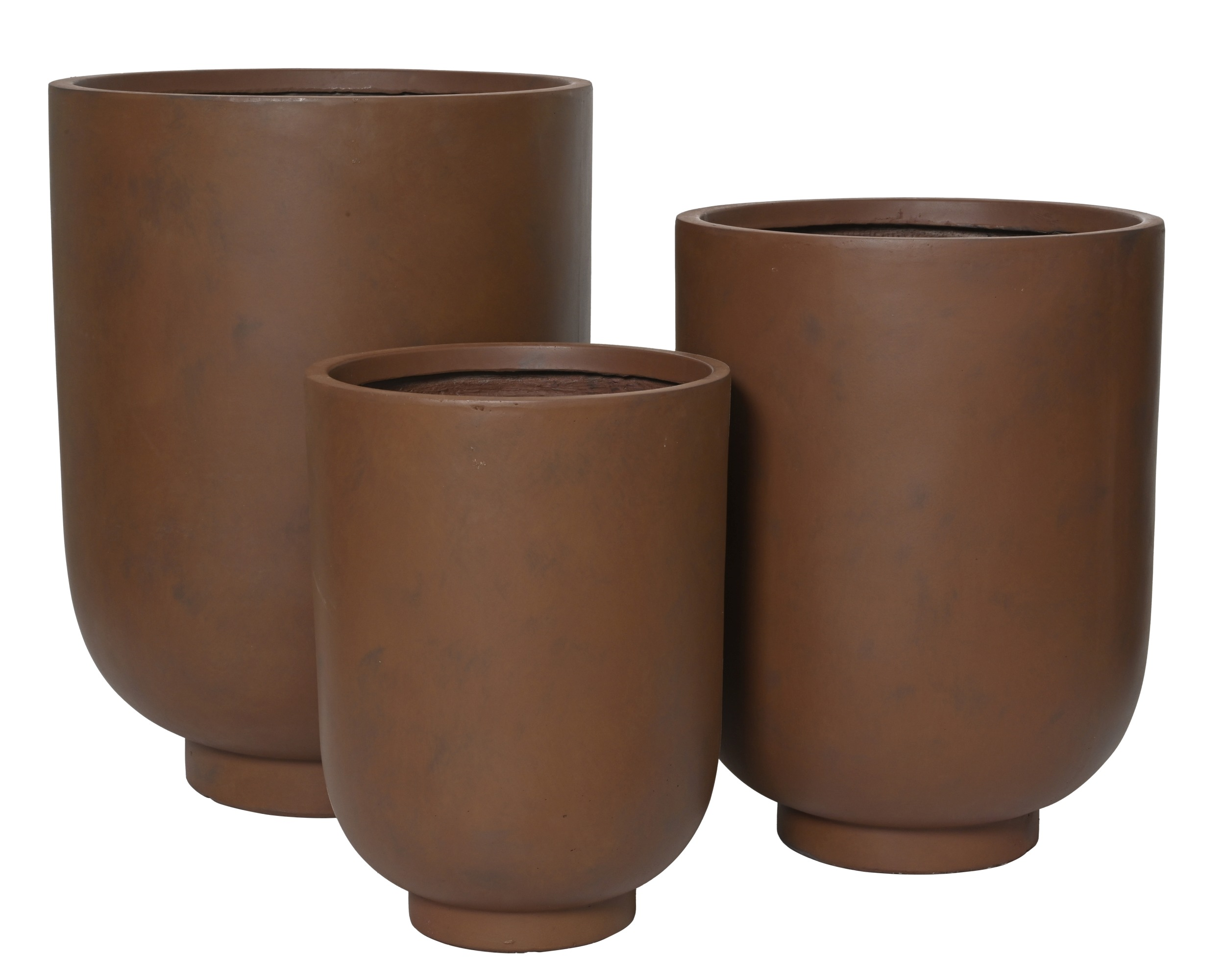 Donica z włókna glinianego – rdzawa / brąz (1 szt.)