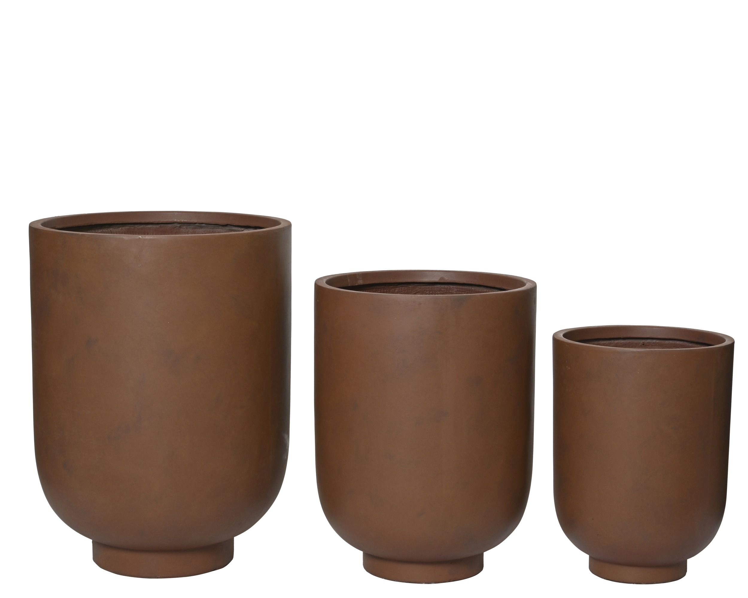 Donica z włókna glinianego – rdzawa / brąz (1 szt.)