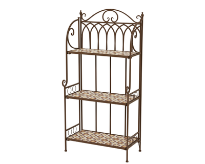 Metalowy regał z mozaiką – rudy 118,5 cm