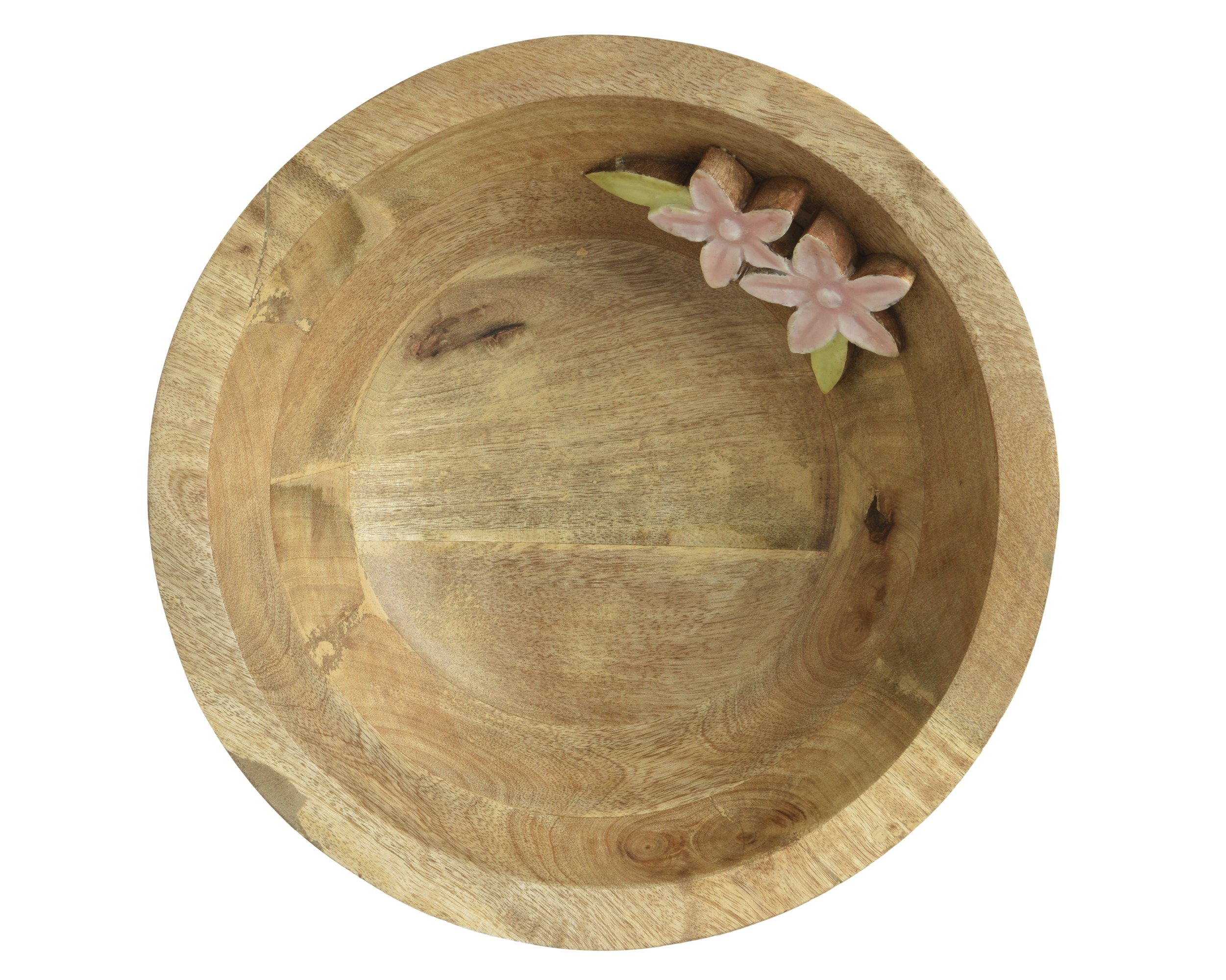 Duża misa „Kwiaty” – drewniana 30 cm