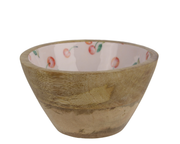 Wysoka miska „Wiśnie” – drewniana 12,5 cm