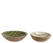 Zestaw misek drewnianych „Zieleń” – 2 sztuki