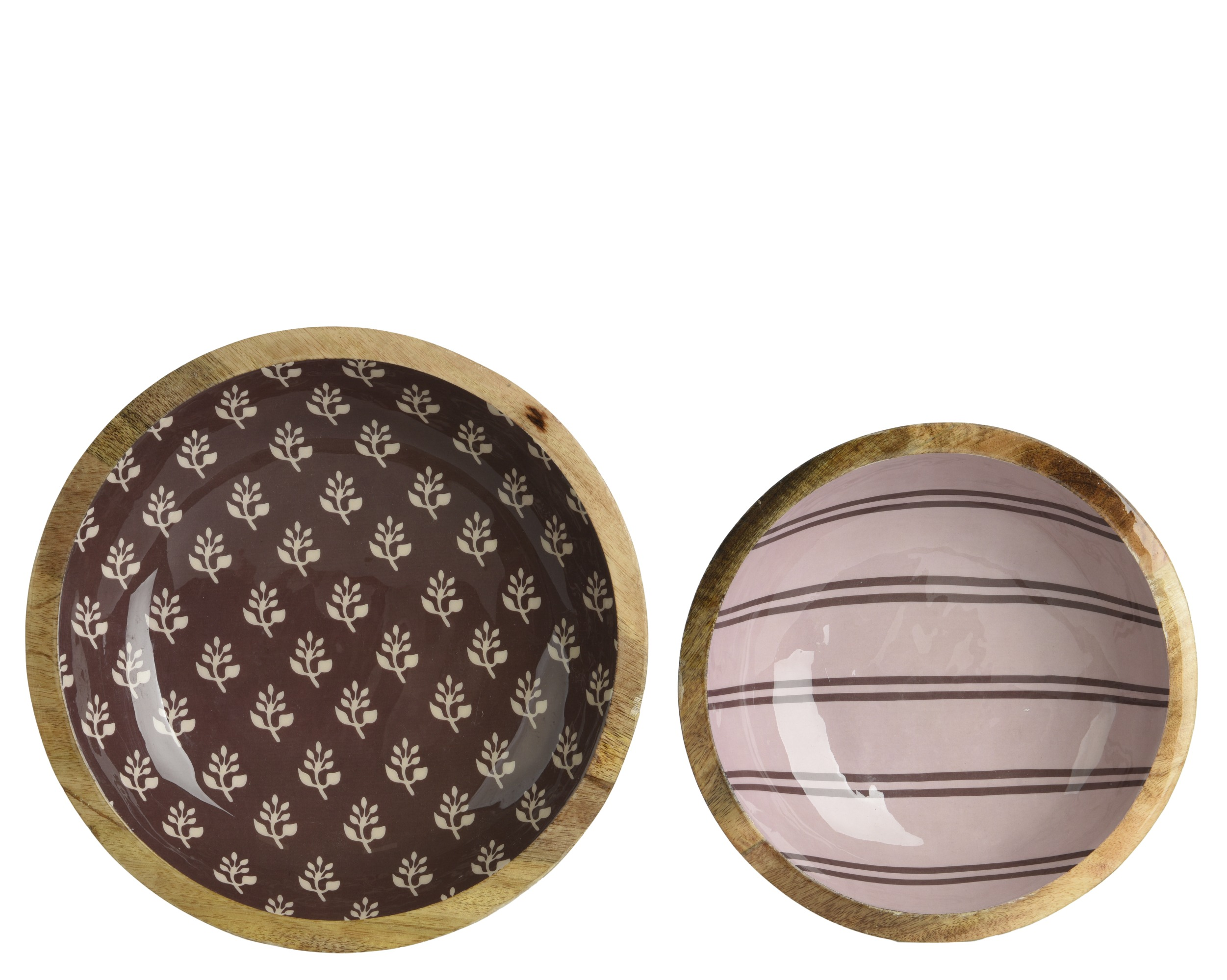 Zestaw misek drewnianych „Róż” – 2 sztuki