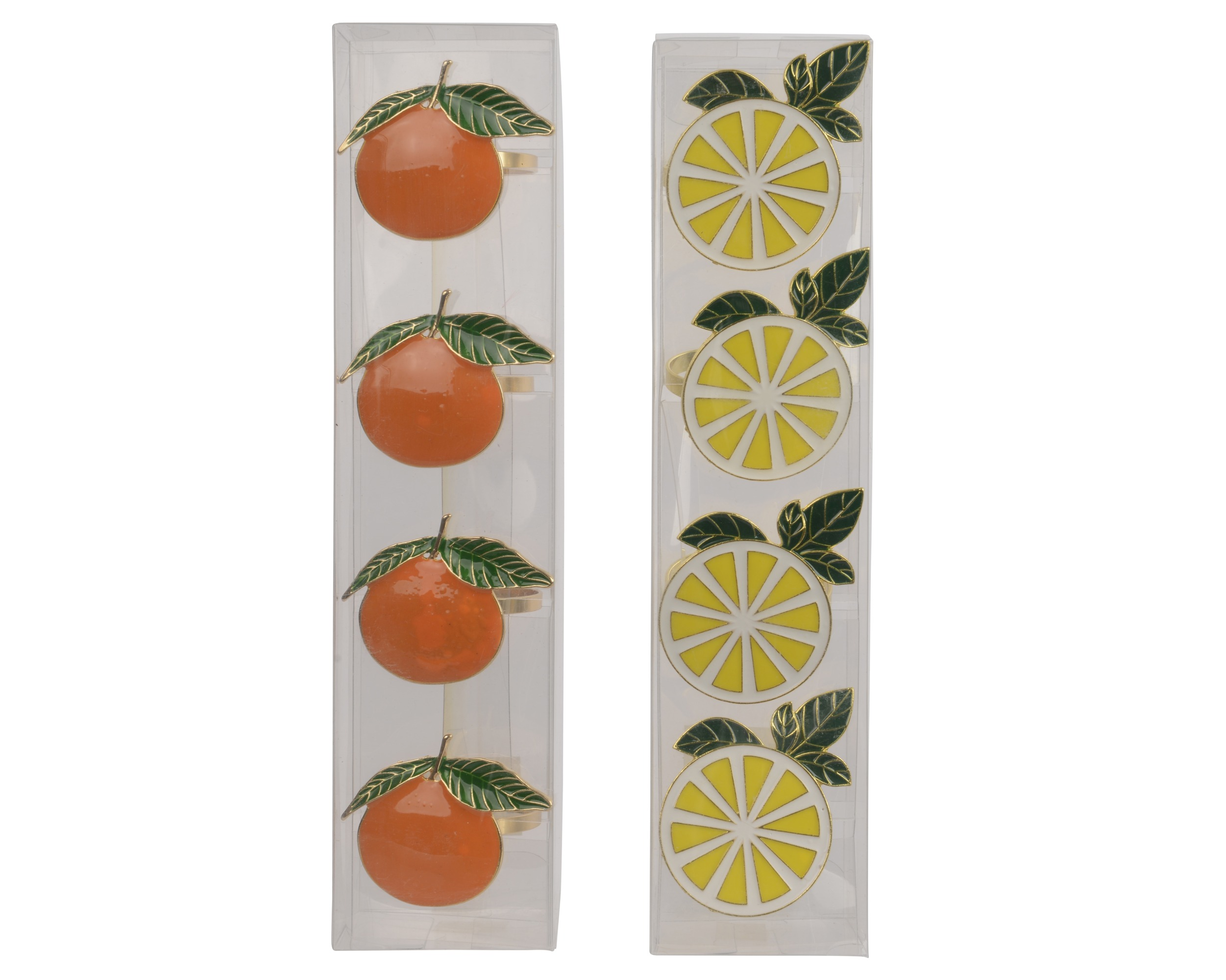 Pierścienie na serwetki „Orange & Lemon” – 4 szt.