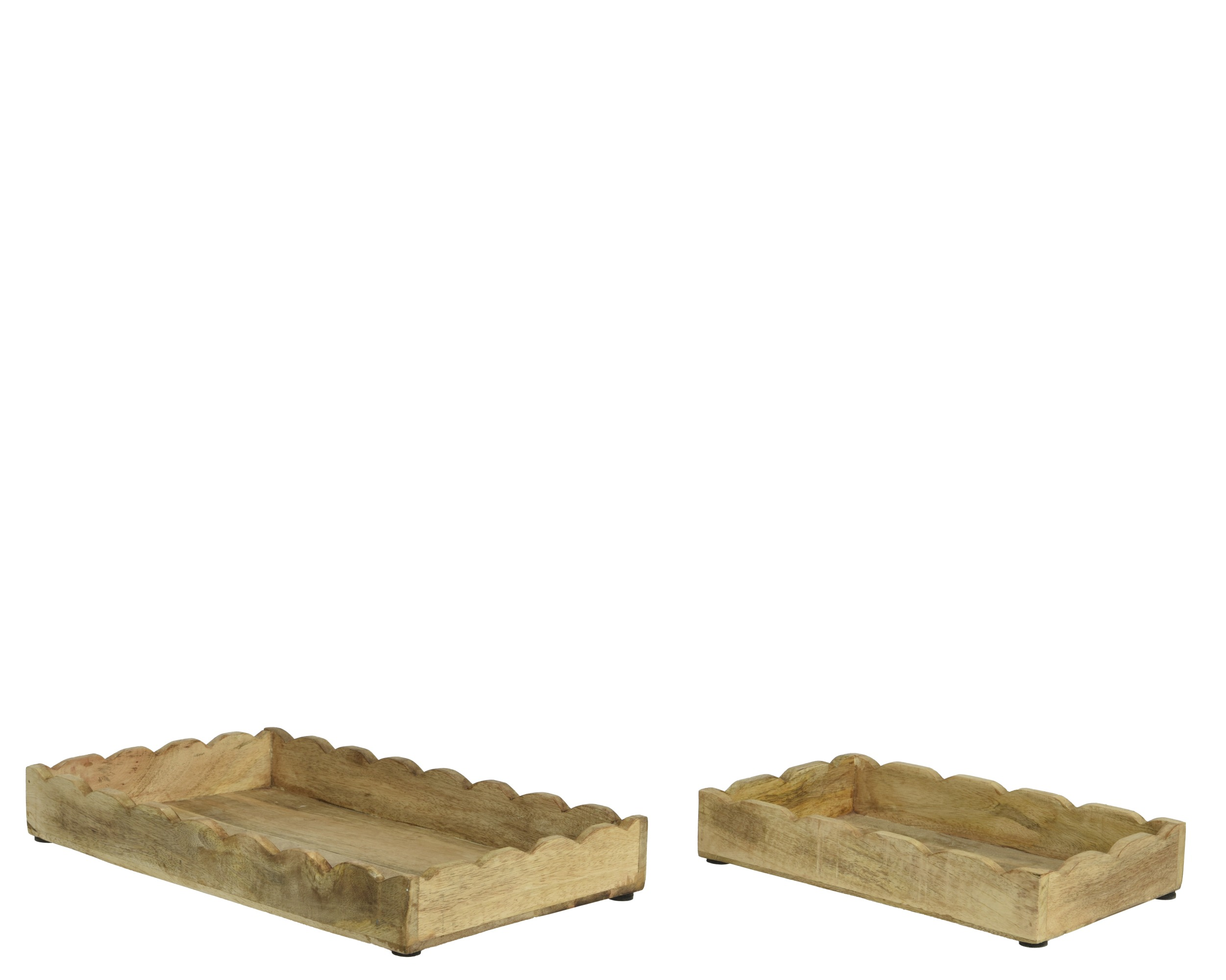 Zestaw tac prostokątnych z drewna  – 2 szt.