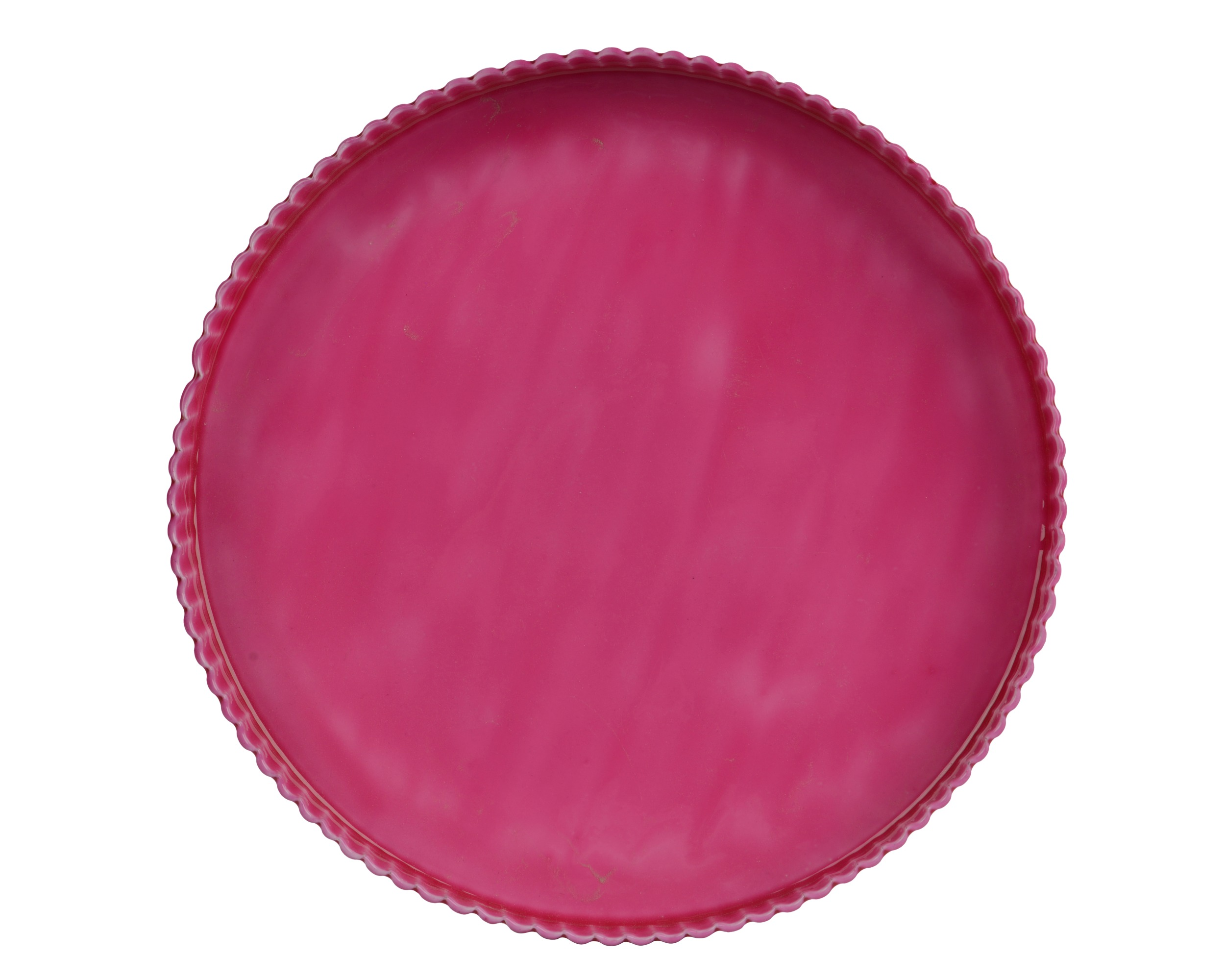 Taca różowa metalowa emaliowana  – 60 cm
