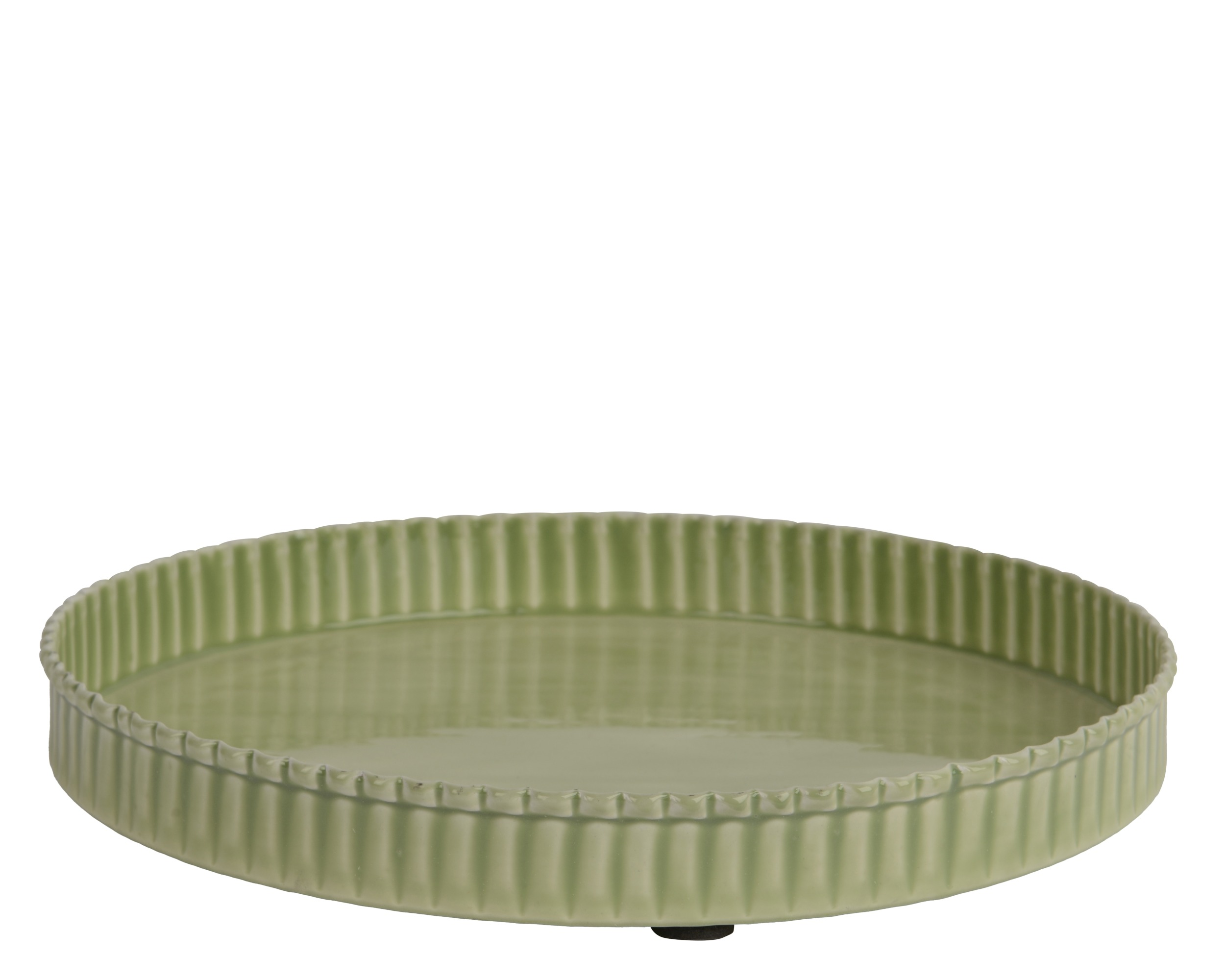 Taca zielona metalowa emaliowana  – 60 cm