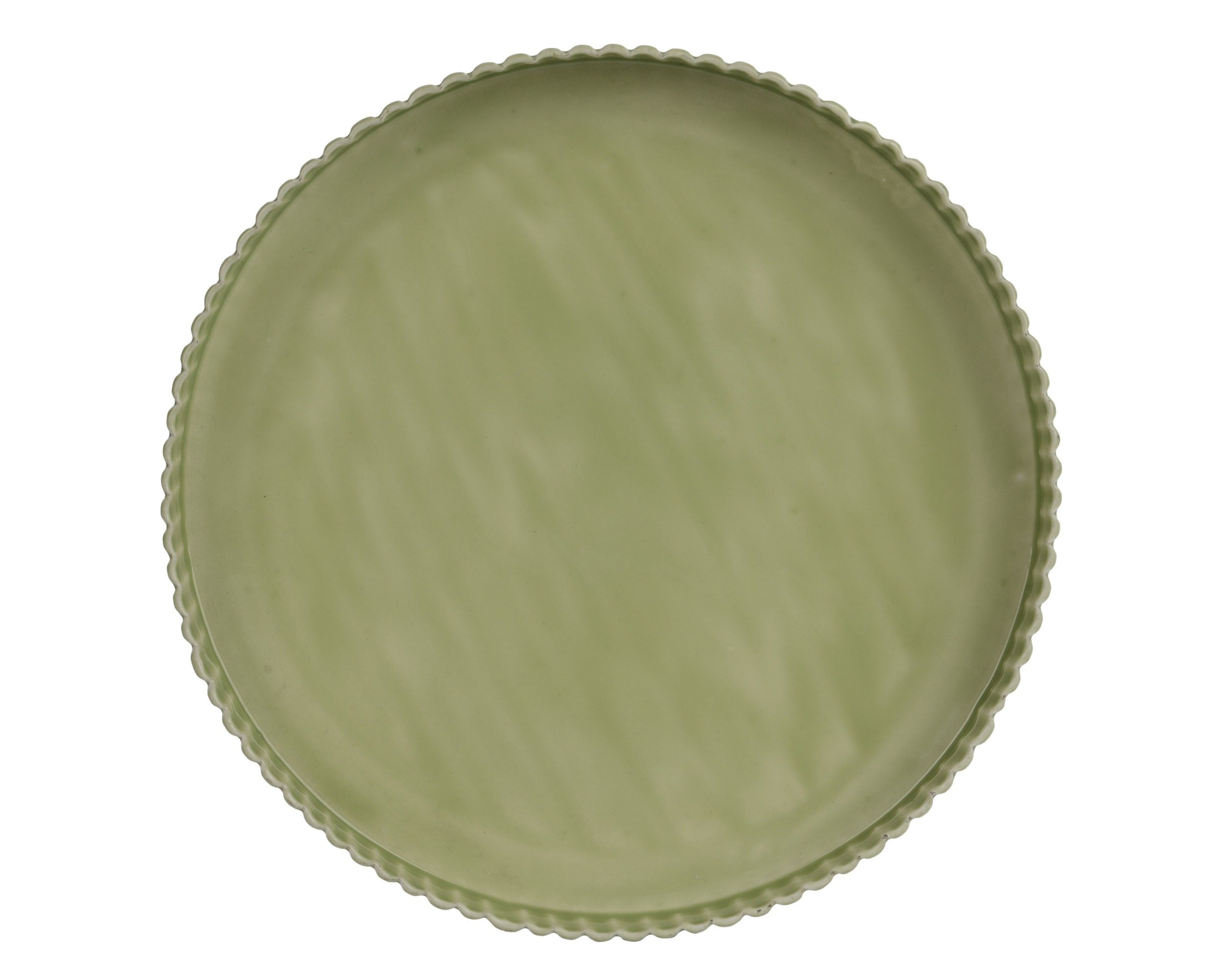 Taca zielona metalowa emaliowana – 40 cm
