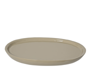 Taca metalowa emaliowana, beżowy – 44 cm