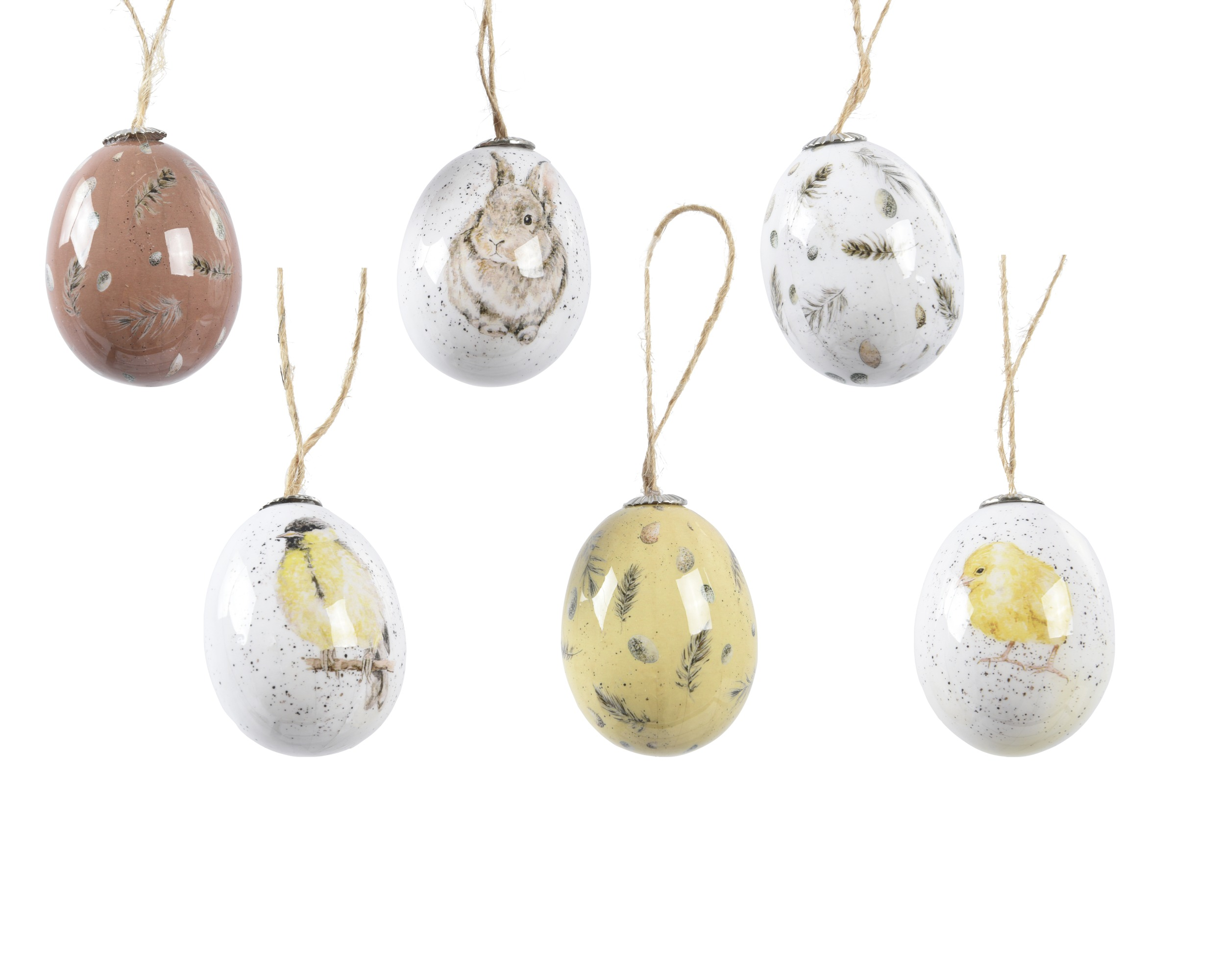 Zestaw dekoracyjnych jajek wielkanocnych – 6 szt.