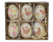Naturalne jajka wielkanocne z nadrukiem (zestaw 6 szt.)