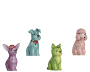 Figurka ceramiczna siedzącego pieska - 12 cm