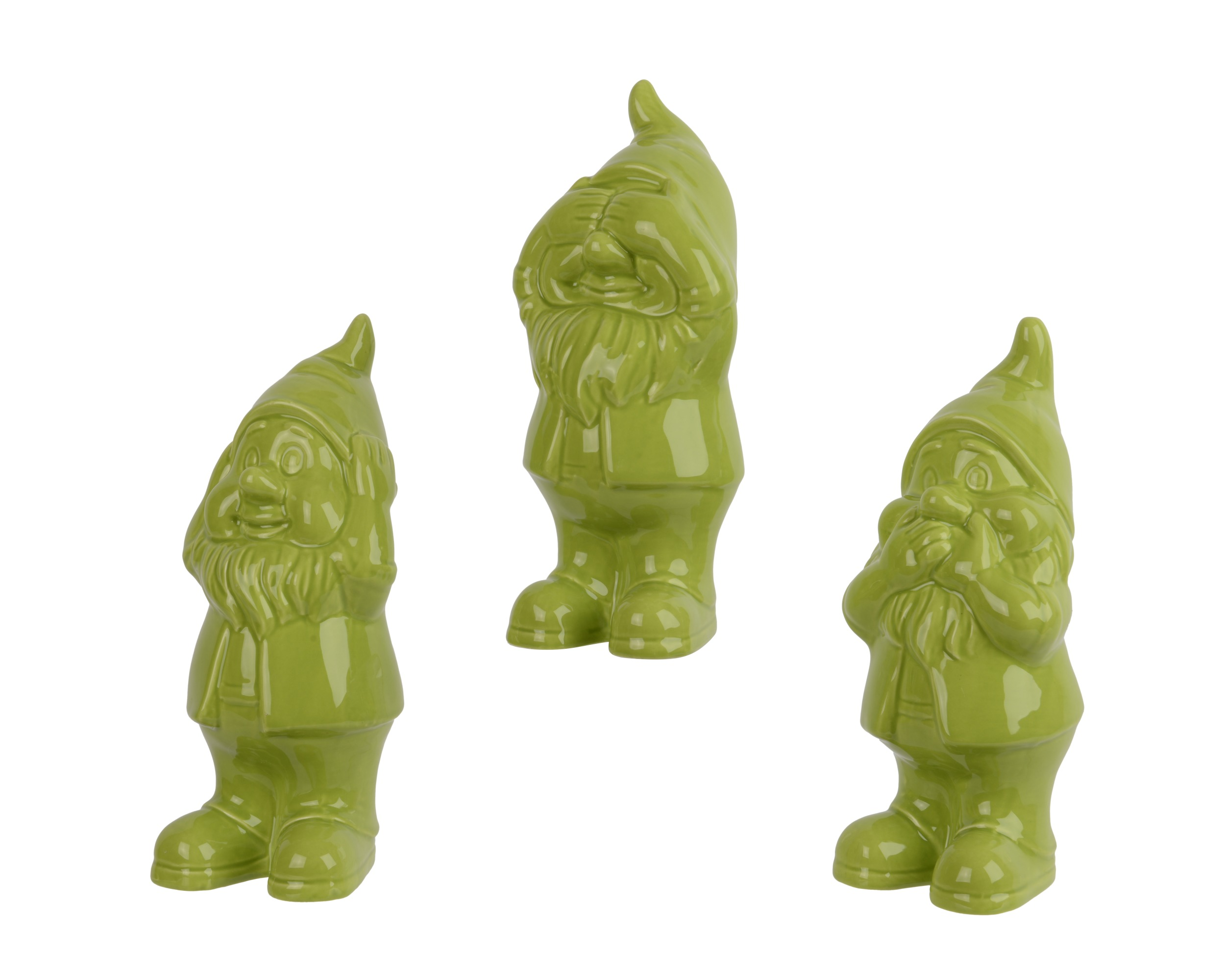 Figurka krasnal 25 cm – zielony, 3 wzory