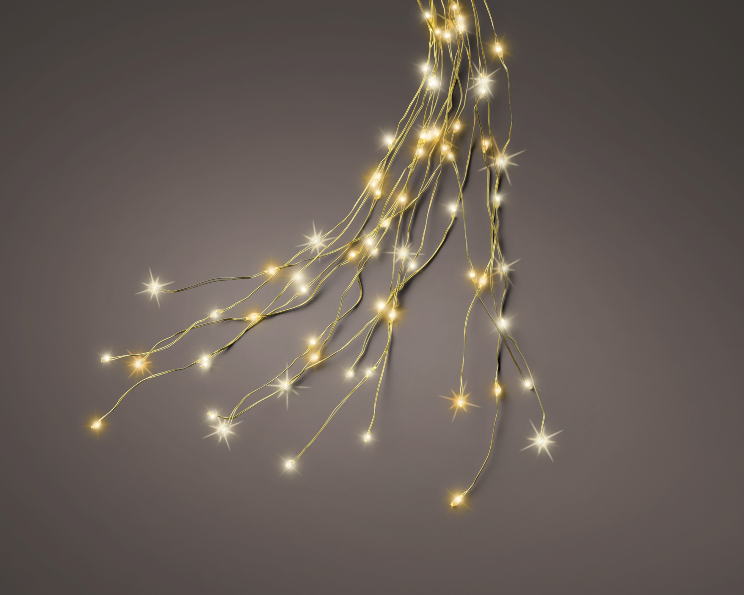 Ciepłe lampki Micro LED na druciku  210 cm – zewnętrzne