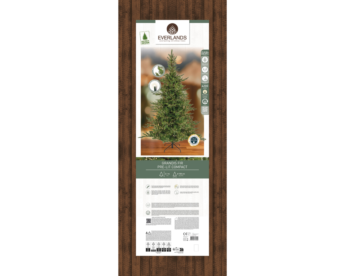 Choinka LED 210 cm Grandis Fir - ciepłe białe światło