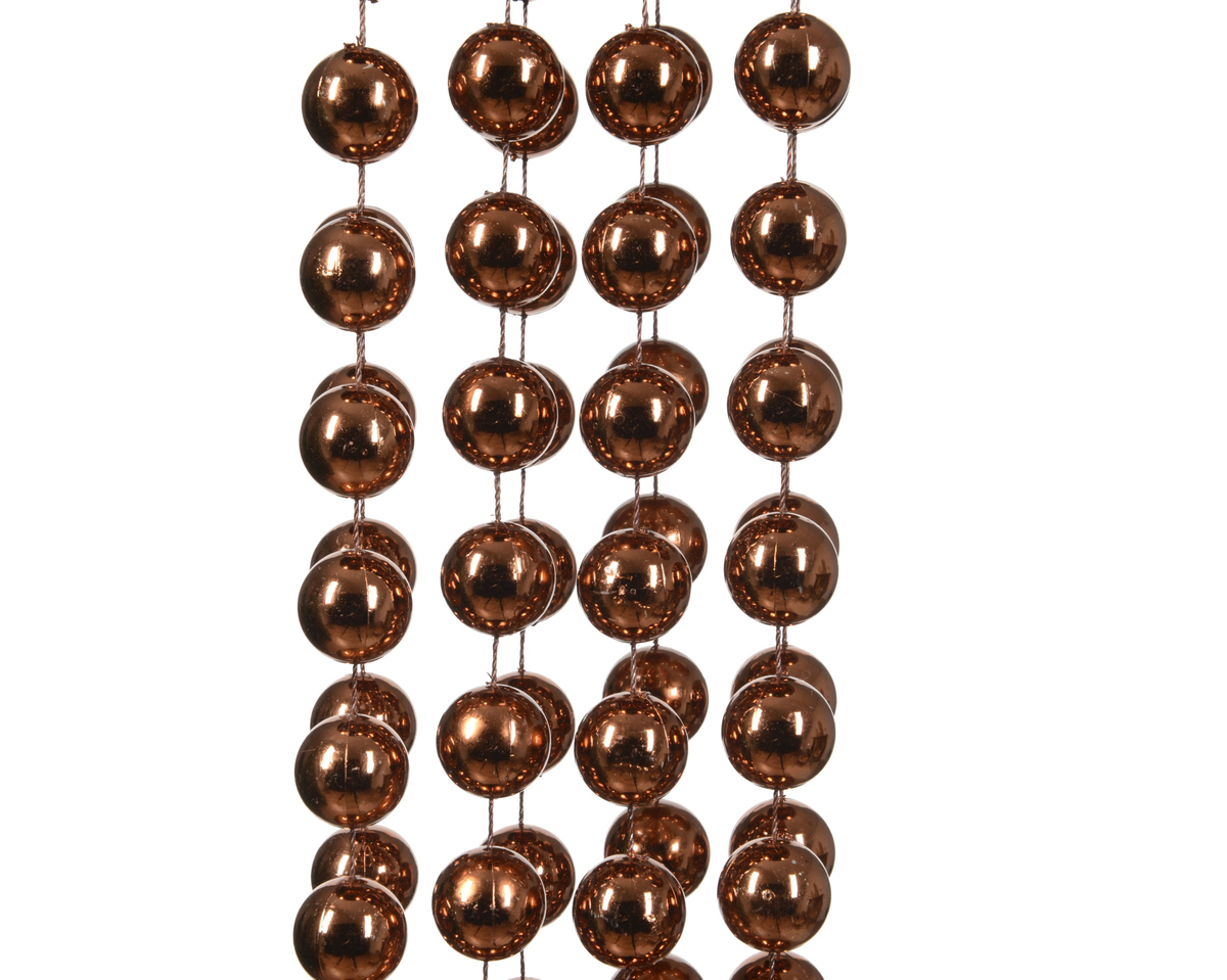 Brązowa girlanda z dużych koralików Espresso 270 cm