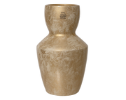 Biało-złoty wazon z terakoty 30 cm