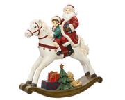 Figurka konia na biegunach z Mikołajem 34,6 cm