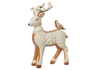 Biała figurka piernikowego jelenia 38 cm