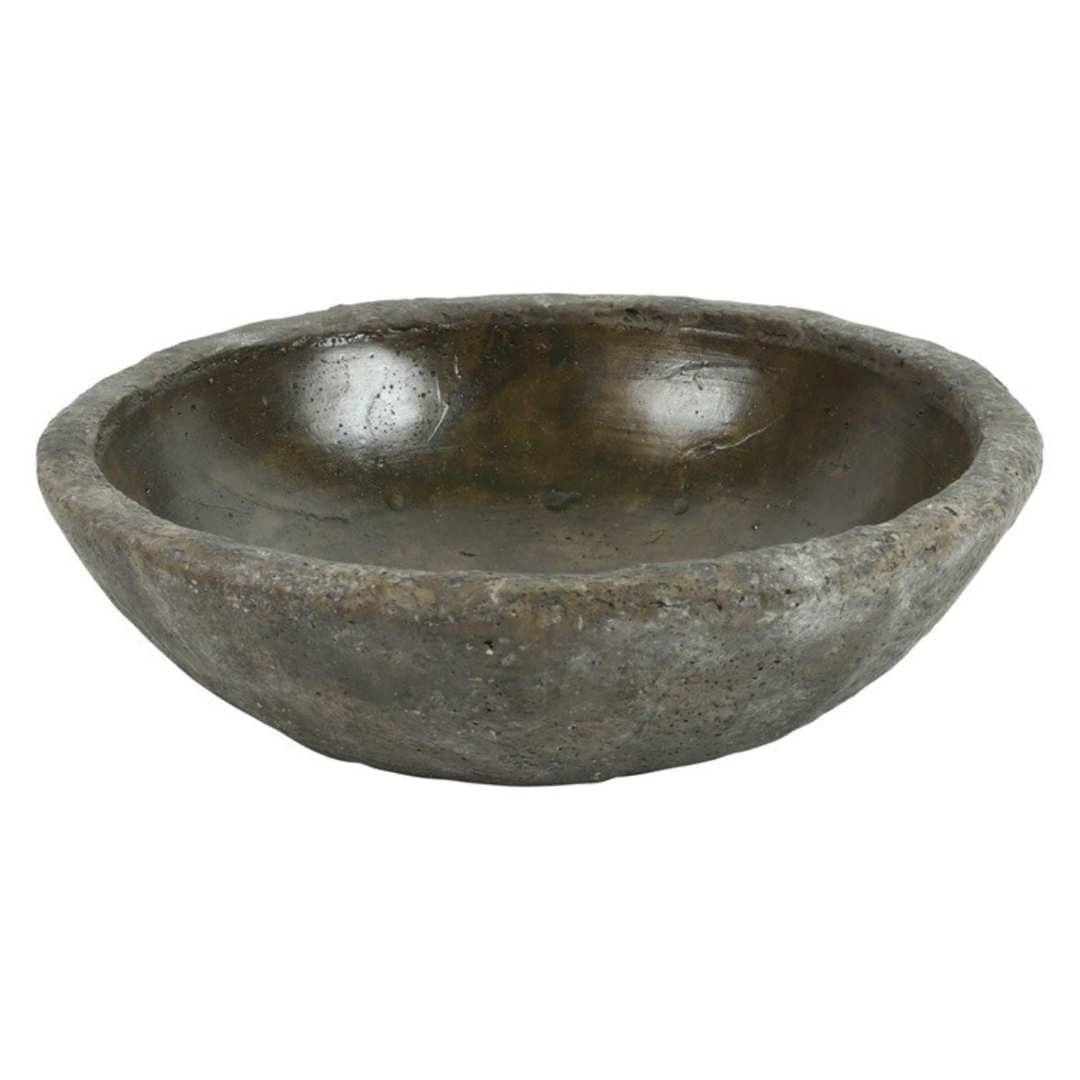 Dekoracyjna misa z efektem kamienia – S brązowa 20 cm