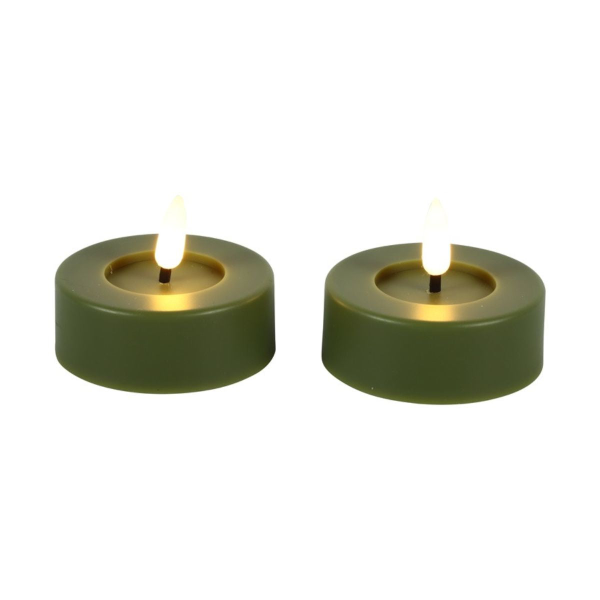 Zestaw świeczek LED tealight zielony Lyonie 2 szt. Ø6,7 cm